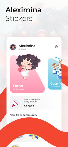 Screenshot 1 of Aleximina Stickers app