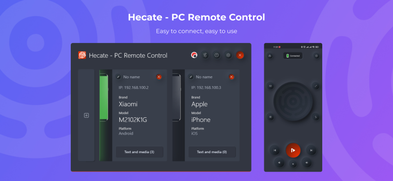 Screenshot 1 of Hecate - PC Remote Control app